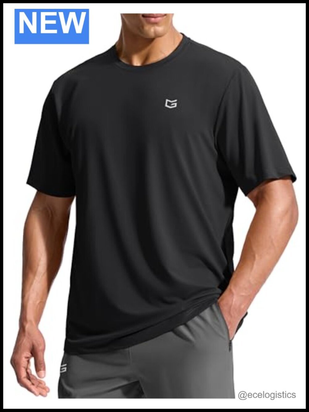 UPF 50+ Men's Rash Guard Quick Dry Sun Protection Swim Shirt Short Sleeve